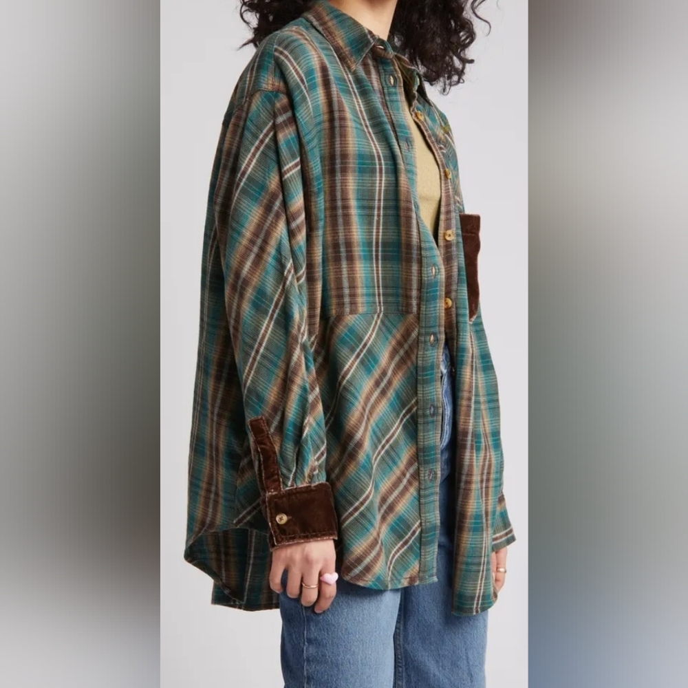 BDG Urban Outfitters Plaid Patchwork Shirt - Picture 3 of 16